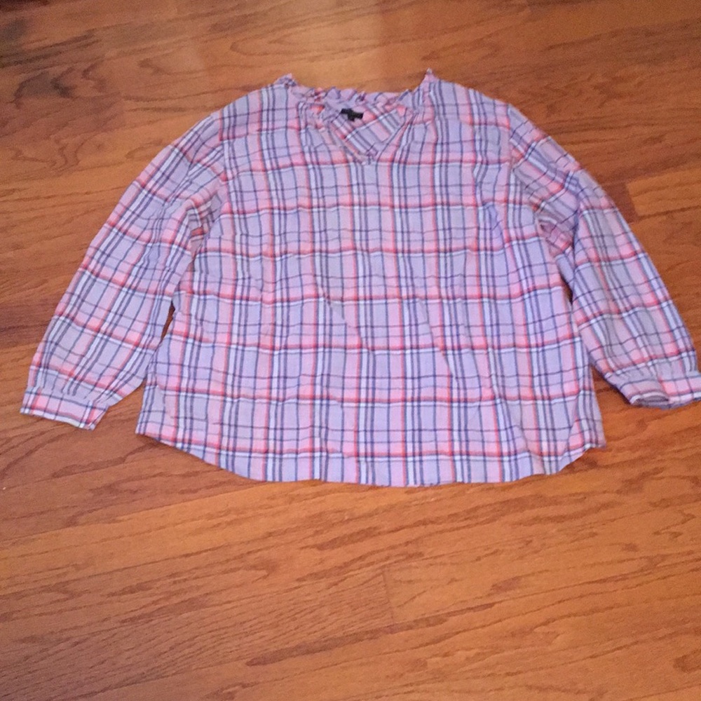 Talbots spring plaid 3x shirt !